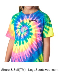Dyenomite Youth Multi-Color Spiral Tie-Dyed T-Shirt Design Zoom